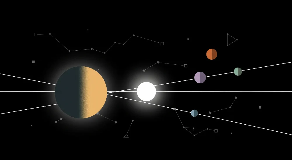 Papel de parede crianç | Universo espacial com planetas coloridos e constelações