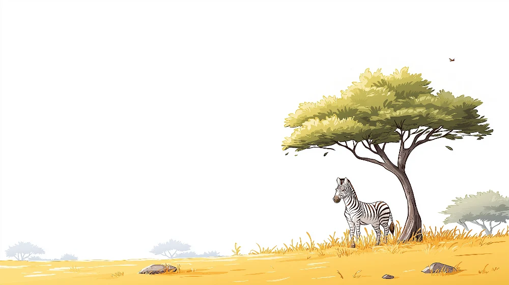 Papel de parede crianç | Zebra majestosa sob uma árvore na savana
