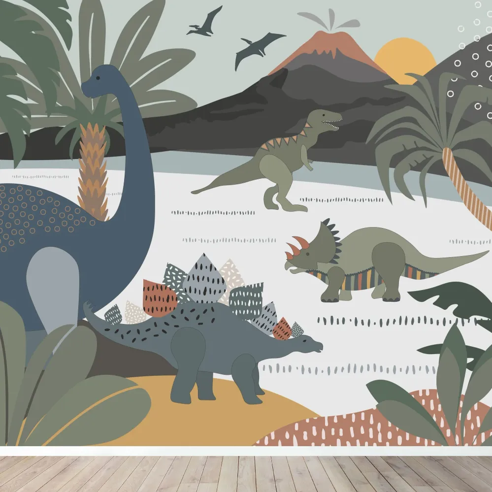 Papel de Parede Dinossauro e Seus Amigos