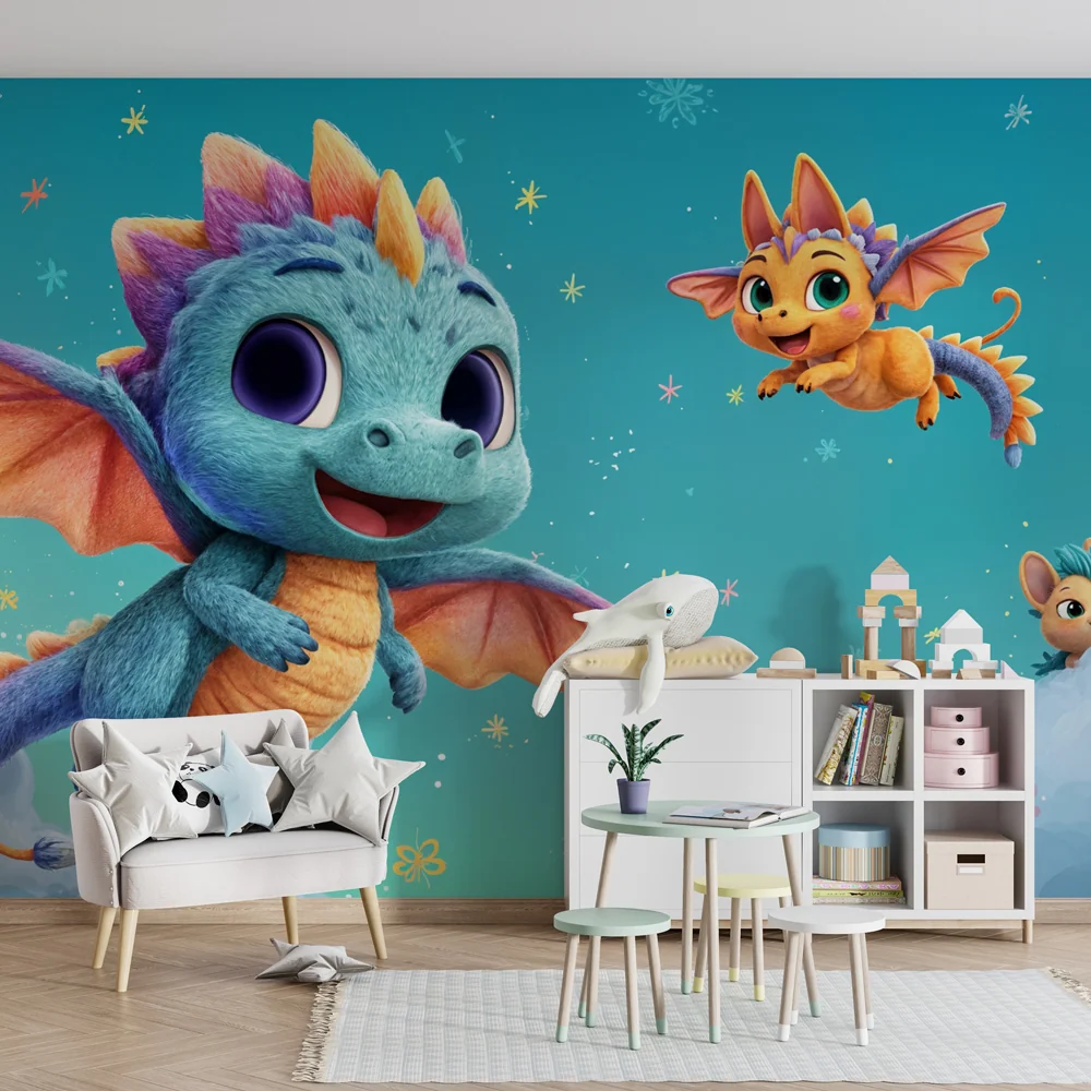 Papel de parede dragão fantasia | Universo Encantado