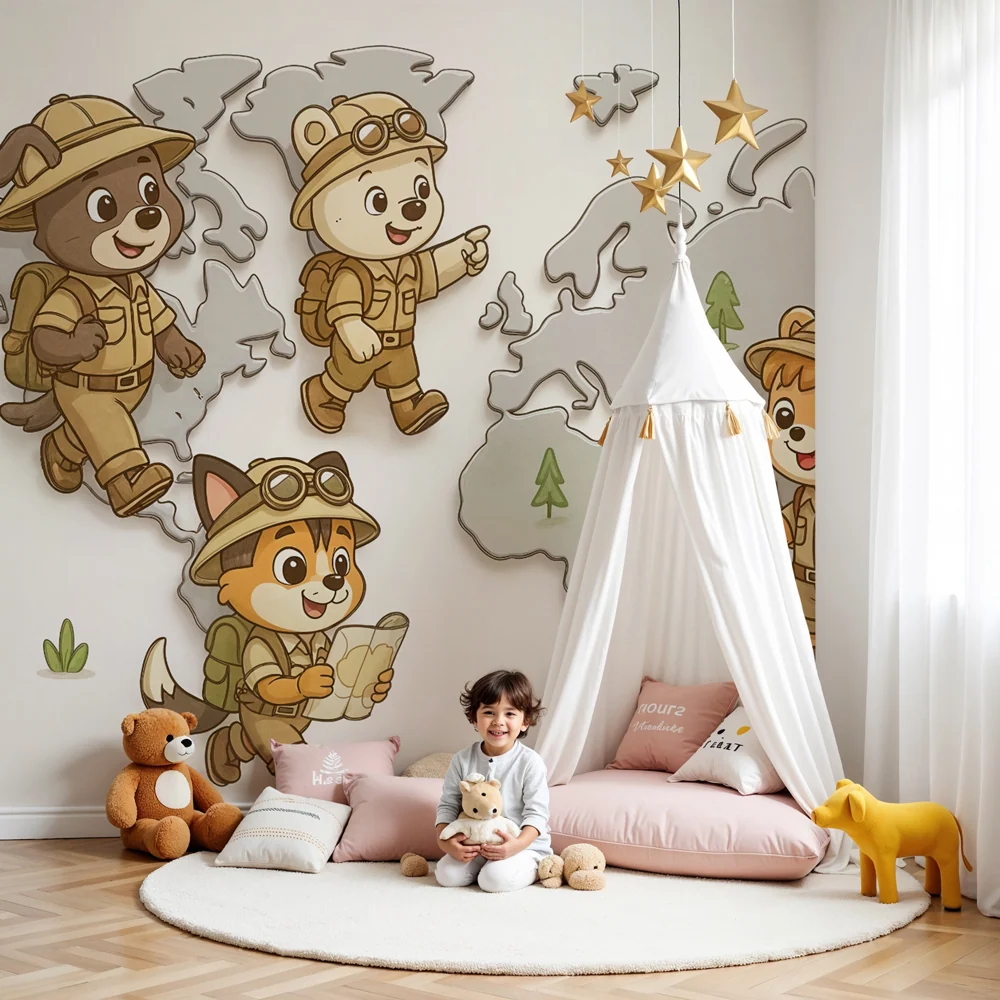 Papel de parede exploradores de animais | Descoberta lúdica no safari