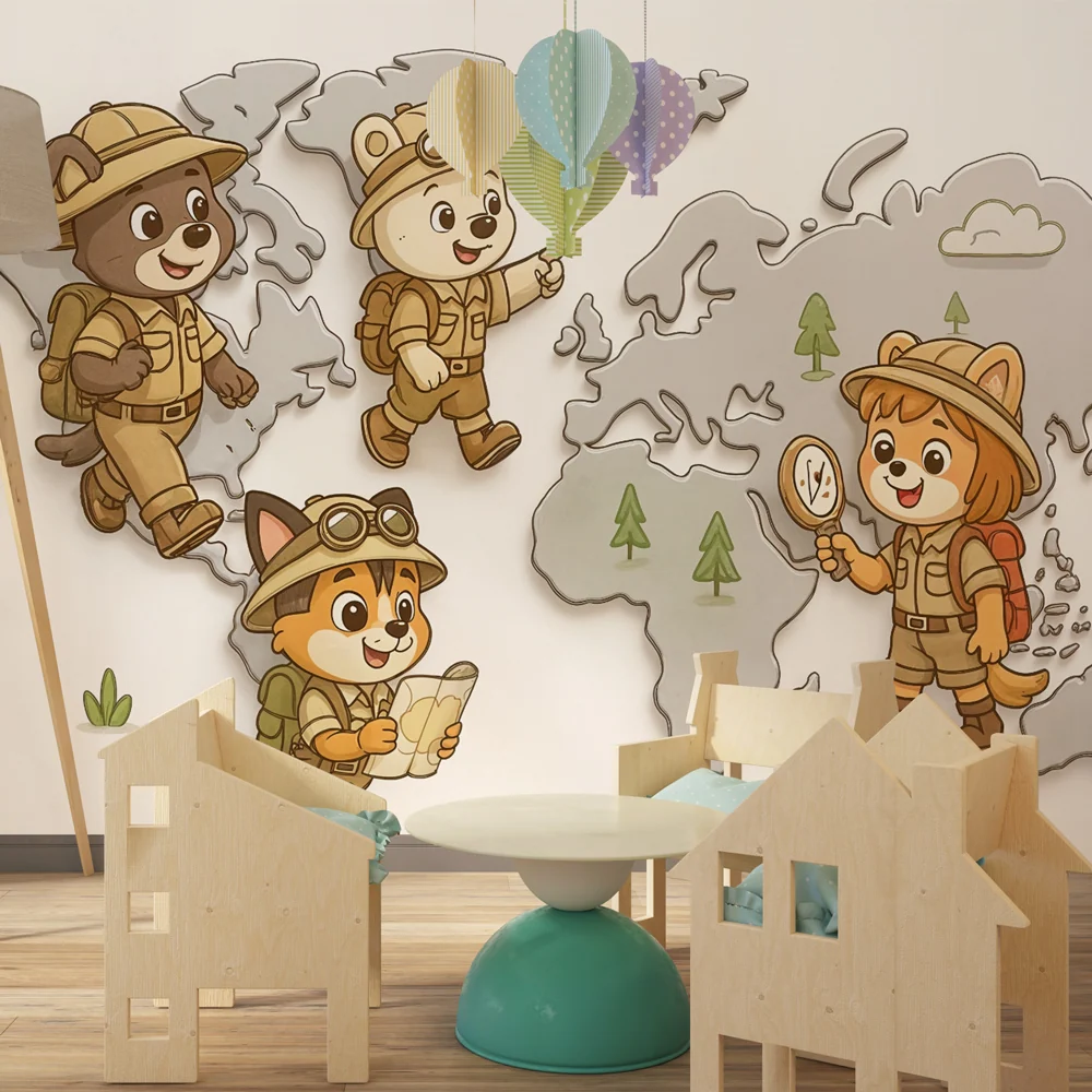 Papel de parede exploradores de animais | Descoberta lúdica no safari