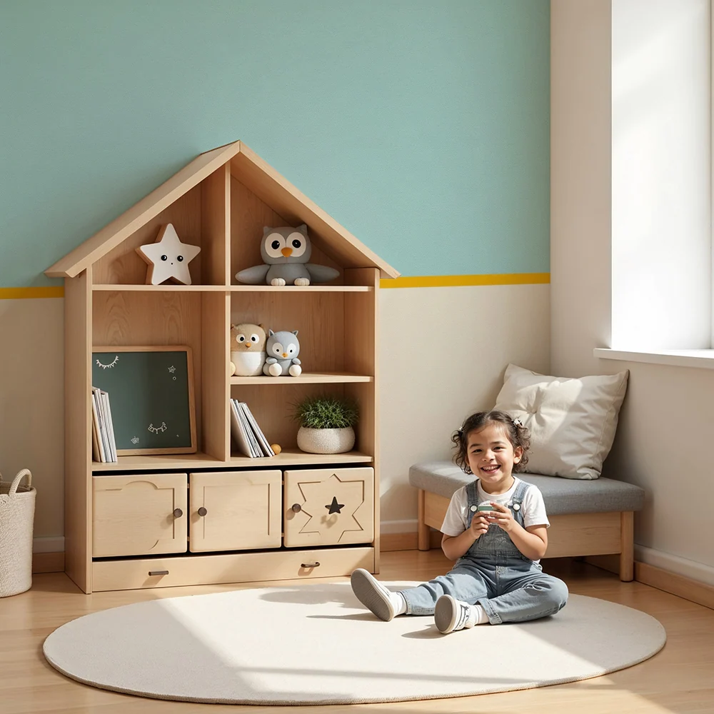 Papel de parede para quarto de crianç | Design minimalista com listas de cores suaves