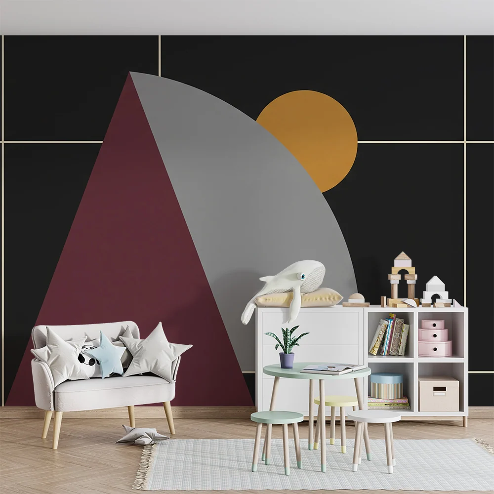Papel de parede para quarto de crianç | Formas geométricas modernas