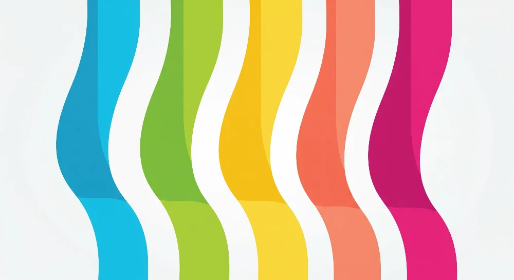Papel de parede para quarto de crianç | Ondas coloridas e dinâmicas para um ambiente alegre