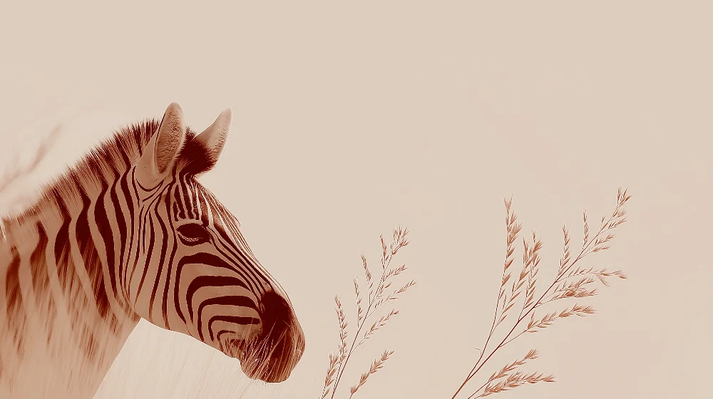 Papel de parede quarto bebê | Zebra e natureza suave