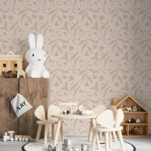 Papel de Parede Quarto Infantil com Padrão Repetido - Elodies Thistle - Areia