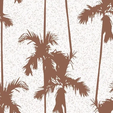 Papel de Parede Quarto Infantil com Padrão Repetido - Estampado Clay Palm | Rouiller