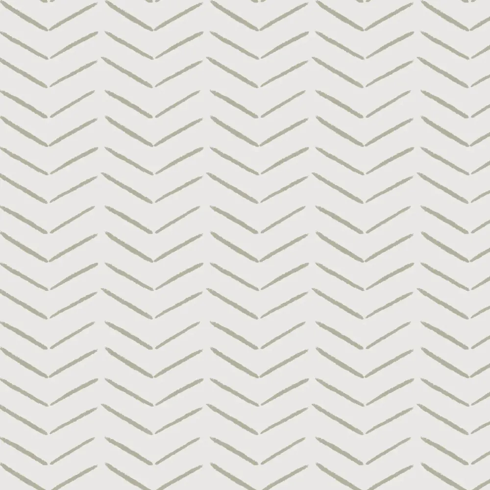 Papel de Parede Quarto Infantil com Padrão Repetido - Chevron | Olive