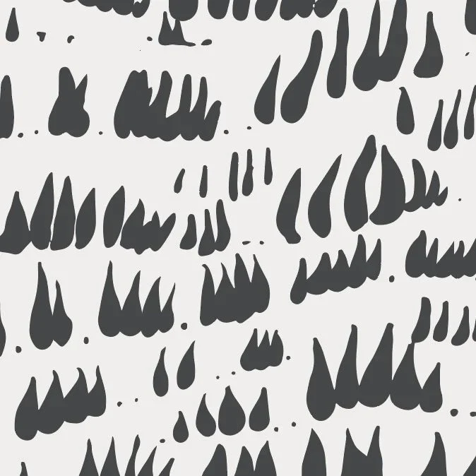 Papel de Parede Quarto Infantil com Padrão Repetido - Daphné Laisse Tomber - Carvão