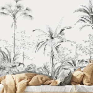 Papel de Parede Quarto Infantil Palmeira Tropical da Ilha