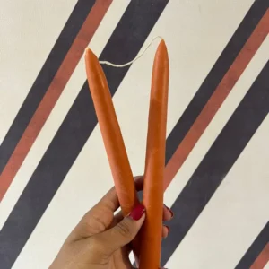 Par de Velas Bastão Terracota
