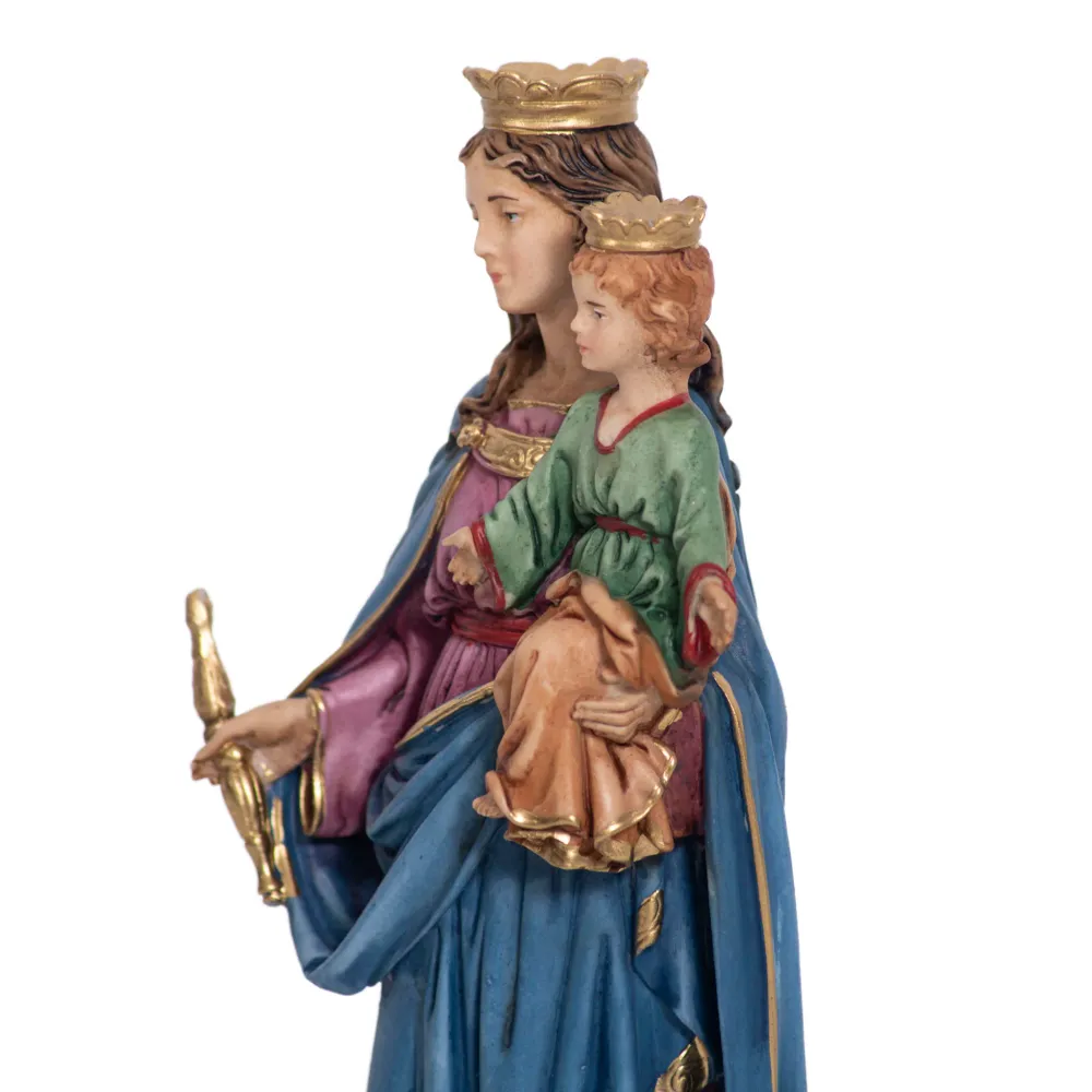 Estátua de Nossa Senhora Auxiliadora em resina e mármore Pasquini