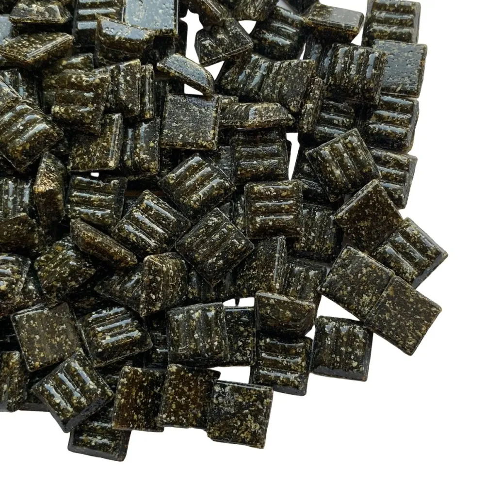 Pastilha de vidro 10mm castanho-terra