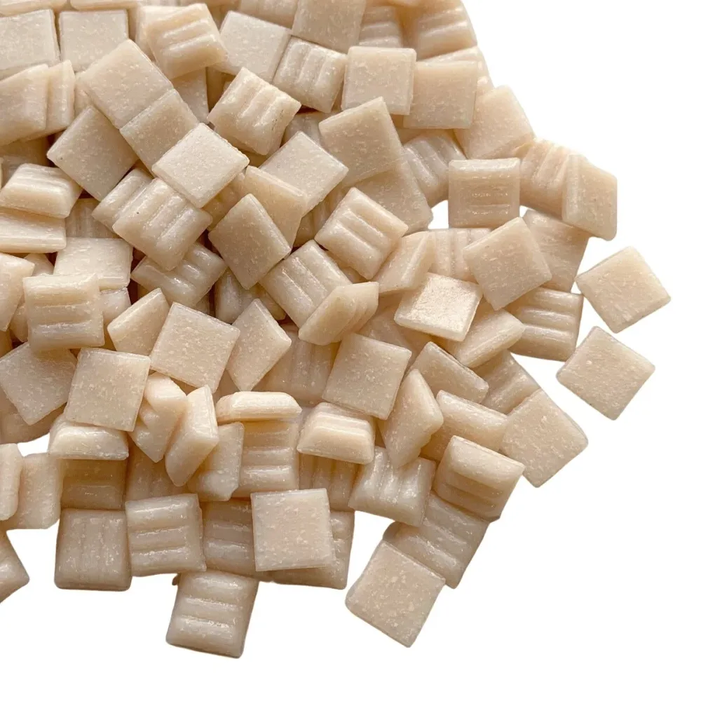 Pastilha de vidro 10mm flor de pêssego