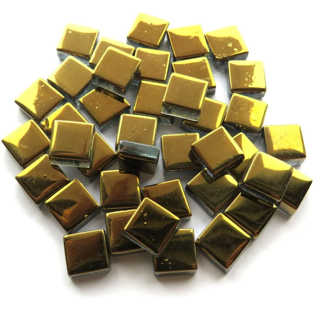 Pastilha de Vidro Espelho 10mm Dourado