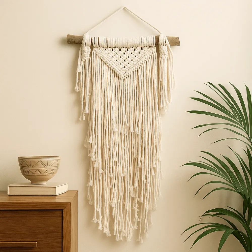 Pendura de Parede em Macramé Natural