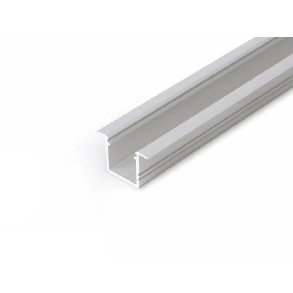 Perfil de encastrar micro 200 cm em alumínio anodizado sem tampa para fitas LED