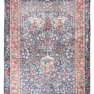 Perserteppich - Ghom 120 x 78 cm - dunkelblau