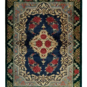 Perserteppich - Ghom 77 x 58 cm - dunkelblau