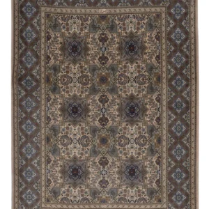 Perserteppich - Keshan - 199 x 137 cm - dunkelbeige