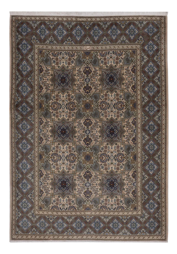 Perserteppich - Keshan - 199 x 137 cm - dunkelbeige