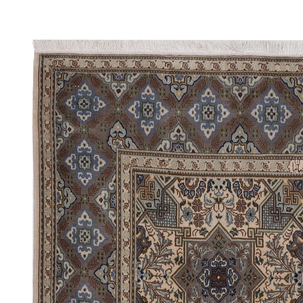 Perserteppich - Keshan - 199 x 137 cm - dunkelbeige