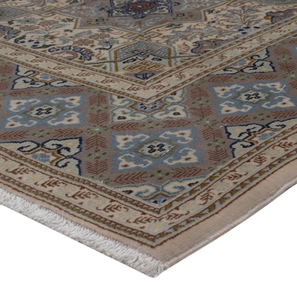 Perserteppich - Keshan - 199 x 137 cm - dunkelbeige