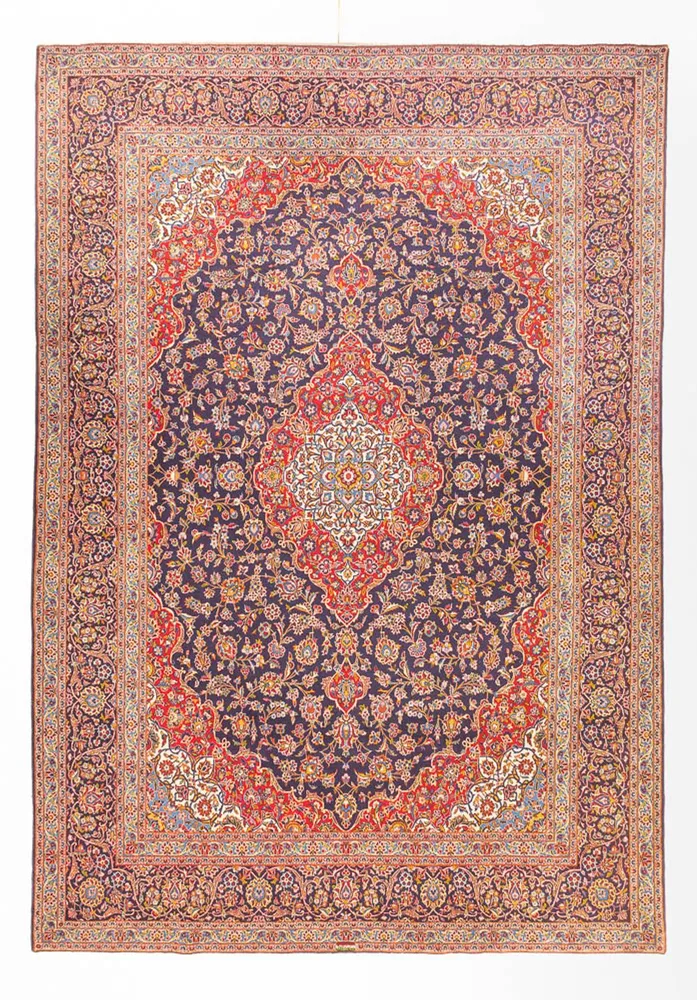 Perserteppich - Keshan - 395 x 300 cm - dunkelblau