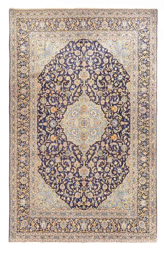 Perserteppich - Keshan quadratisch - 410 x 395 cm - dunkelblau