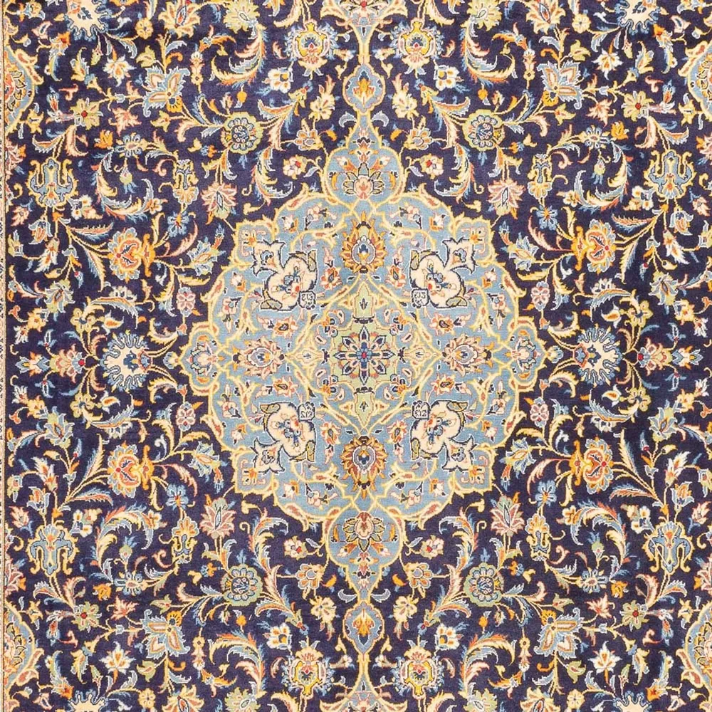 Perserteppich - Keshan quadratisch - 410 x 395 cm - dunkelblau
