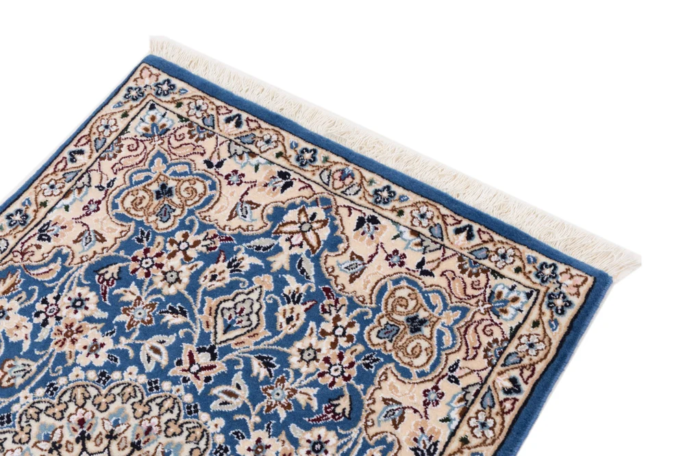 Perserteppich - Nain - 90 x 60 cm - blau
