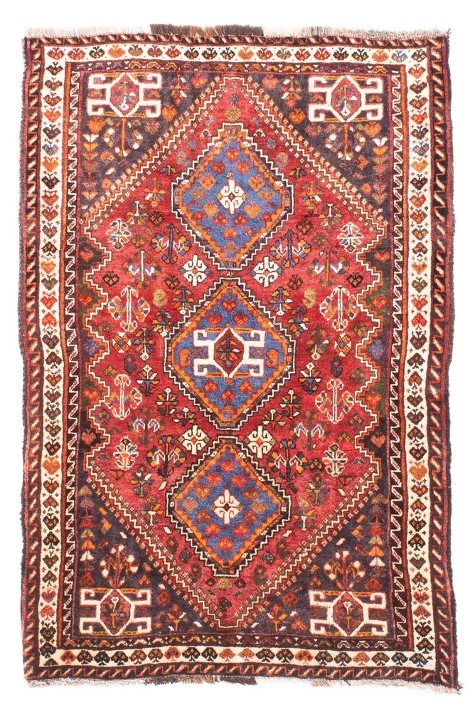 Perserteppich - Nomadic 124 x 80 cm - dunkelrot