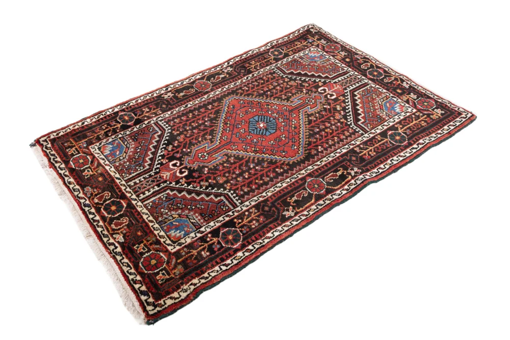 Perserteppich - Nomadic - 130 x 87 cm - dunkelrot