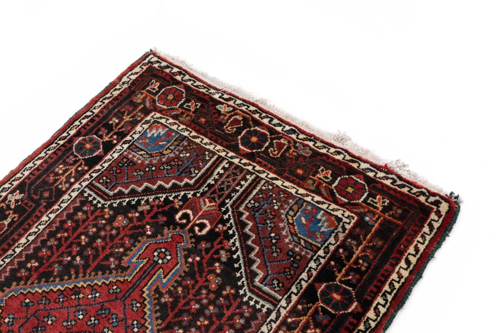 Perserteppich - Nomadic - 130 x 87 cm - dunkelrot