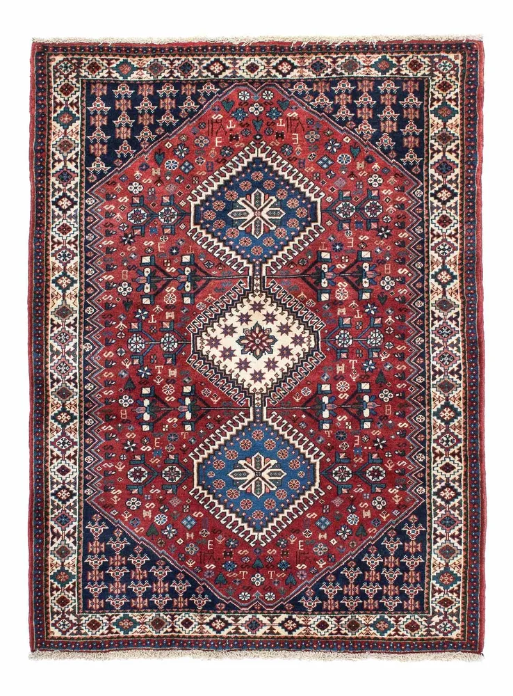 Perserteppich - Nomadic 147 x 102 cm - dunkelrot