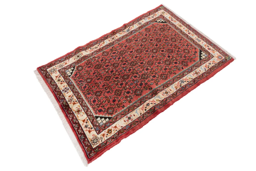 Perserteppich - Nomadic - 150 x 105 cm - dunkelrot