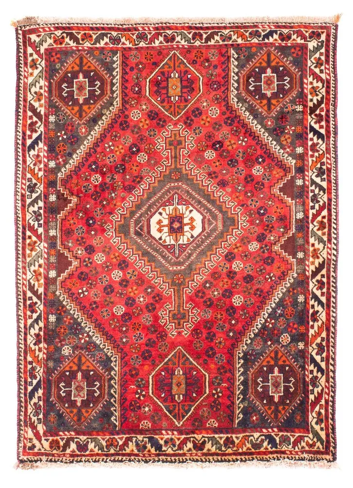 Perserteppich - Nomadic 159 x 120 cm - dunkelrot