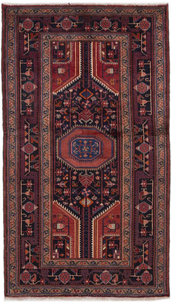 Perserteppich - Nomadic - 220 x 115 cm - dunkelrot