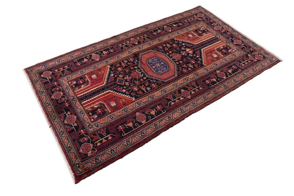 Perserteppich - Nomadic - 220 x 115 cm - dunkelrot