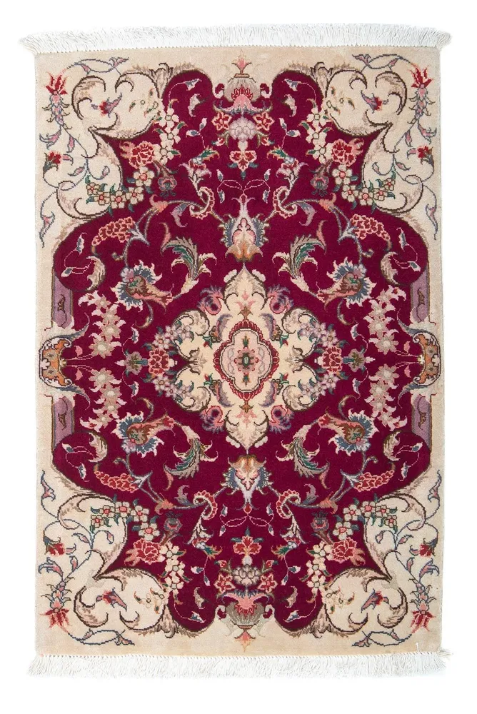 Perserteppich - Täbriz - Royal 90 x 60 cm - dunkelrot