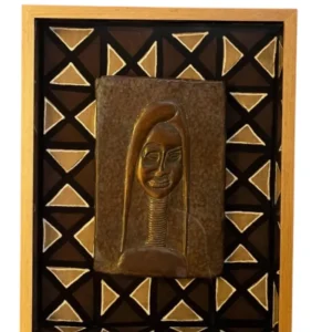 Placa em Cobre Mulher Emoldurado