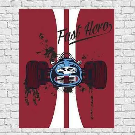 Poster Decorativo Carro de Corrida 264421796