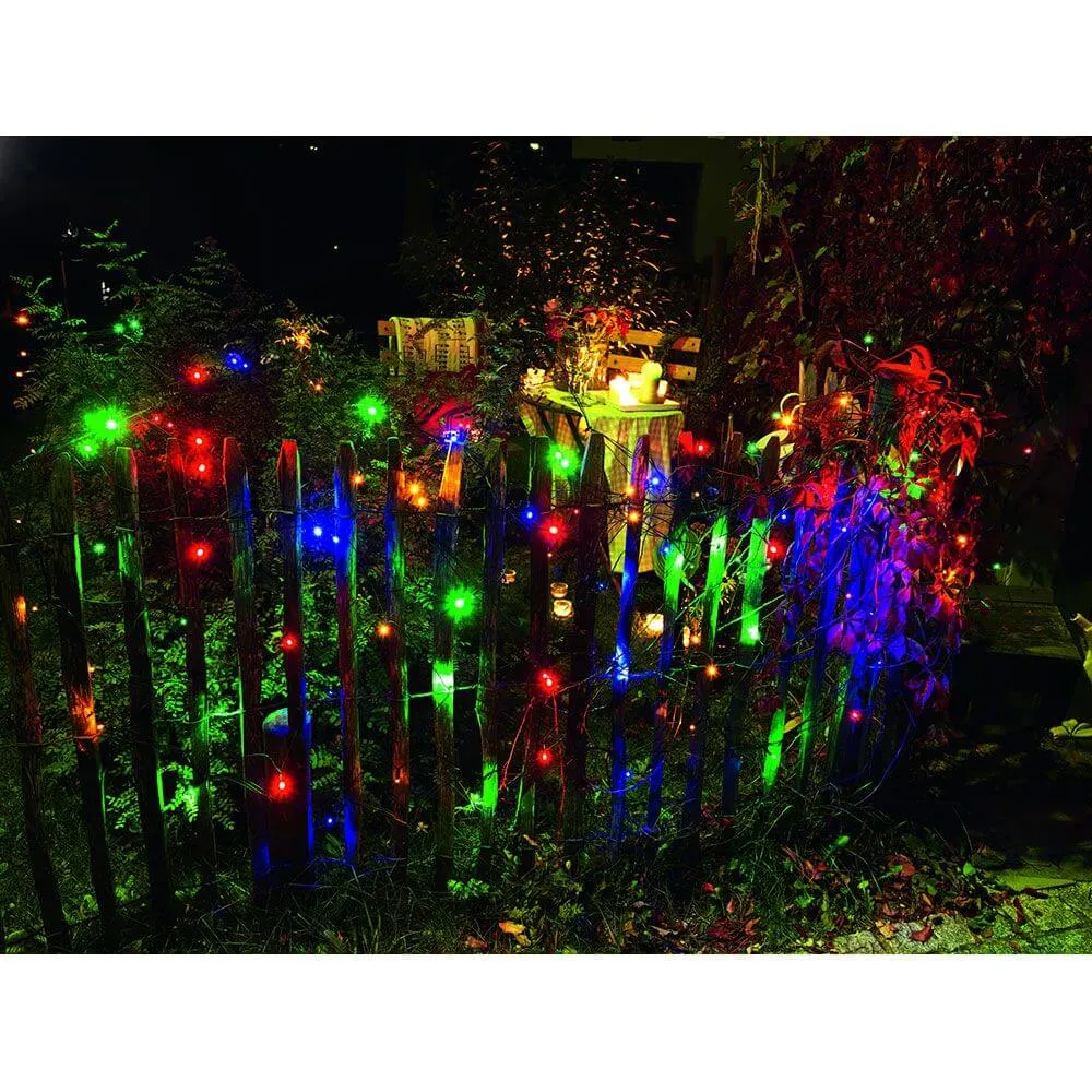 Rede de luz LED 120 díodos coloridos IP44