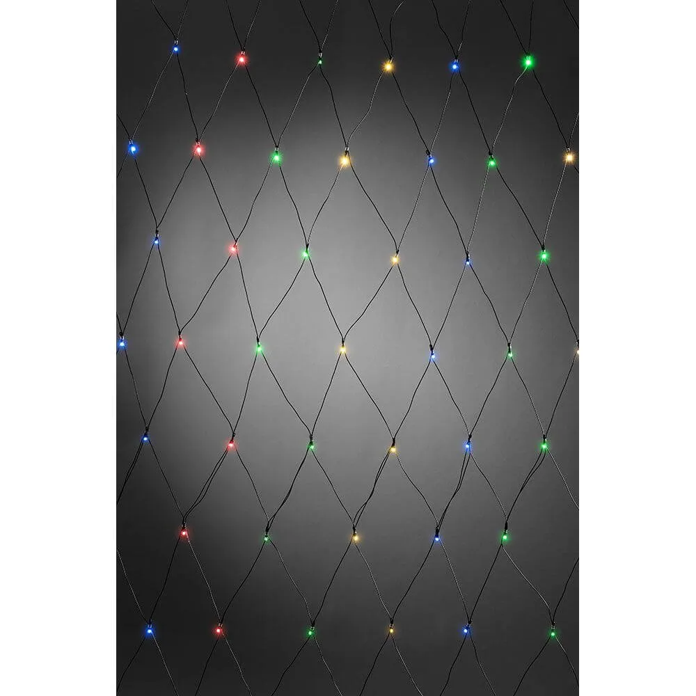 Rede de luz LED 240 díodos coloridos pilhas IP44