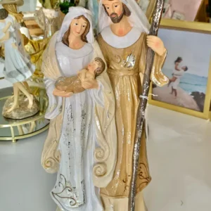 RESINA NATAL SAGRADA FAMILIA (BEGE) 37X18,5CM RESINA
