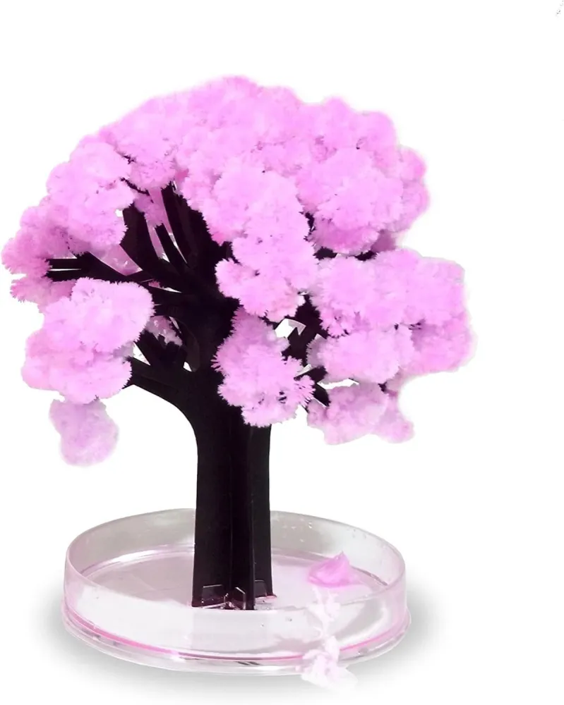 Árvore mágica Sakura, árvore artificial em flor de cerejeira, árvore artificial 13,50 cm rosa, decoração estética para sal...