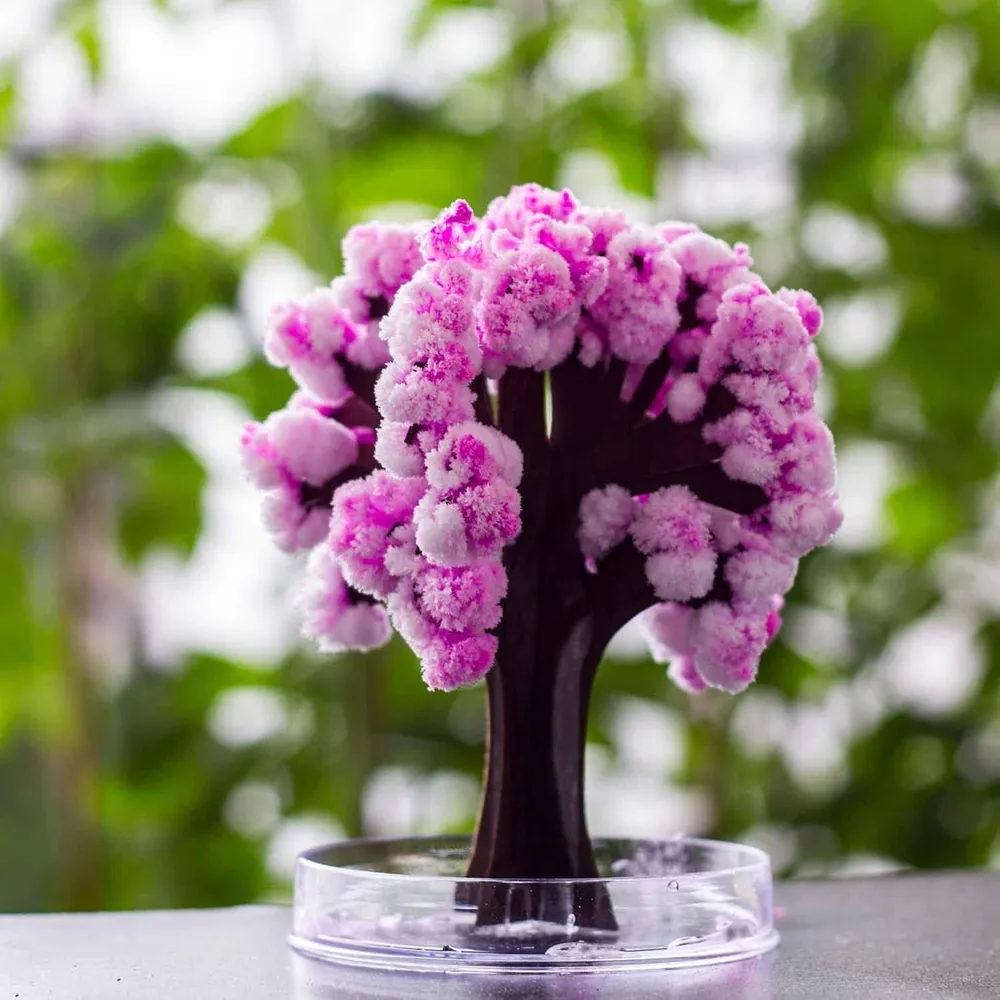 Árvore mágica Sakura, árvore artificial em flor de cerejeira, árvore artificial 13,50 cm rosa, decoração estética para sal...