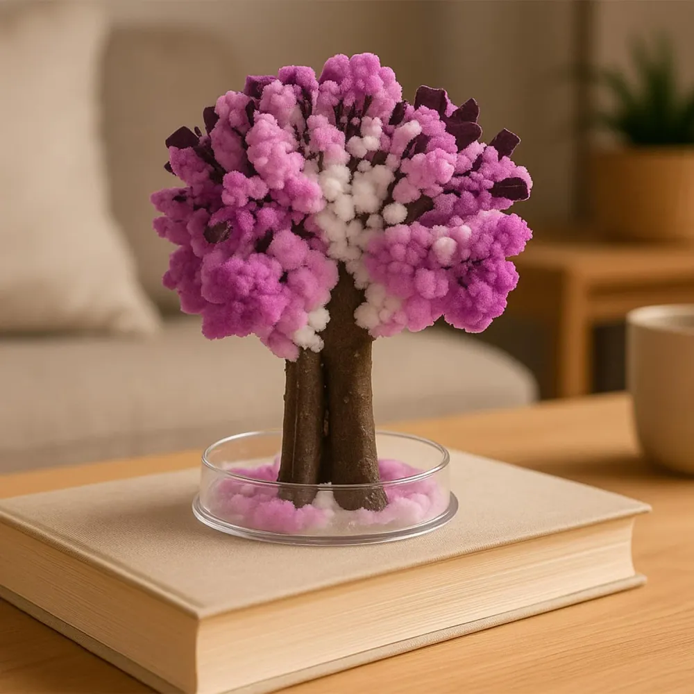 Árvore mágica Sakura, árvore artificial em flor de cerejeira, árvore artificial 13,50 cm rosa, decoração estética para sal...