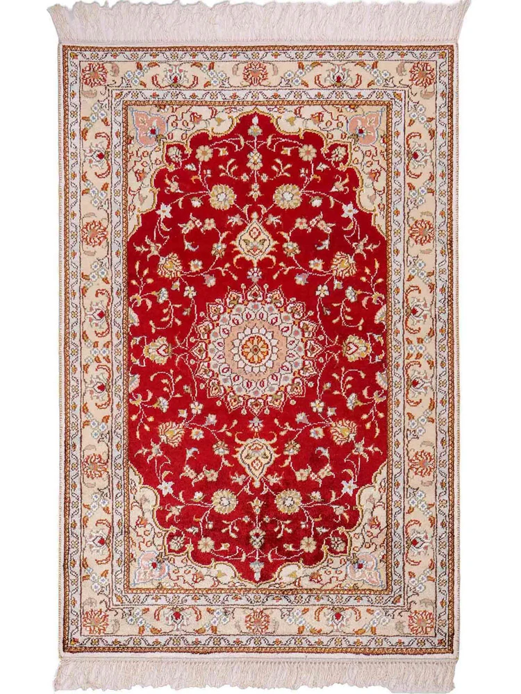 Seidenteppich - China Seide - 120 x 77 cm - rot